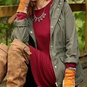 *NEW* Olive Green Military Style Jacket (2)